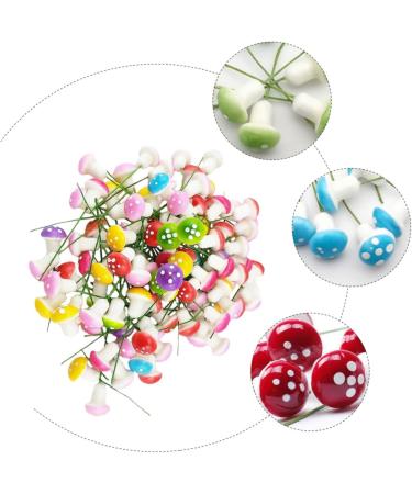 HOMSFOU 200 Pcs Simulated Mushroom Ornaments Bonsai Mushroom Decor Micro Landscape Miniature Tiny Mushrooms for Crafts Figure Plant Decor Simulation Mushroom Toy Room Child Artificial Foam - Buy Online on GoSupps.com