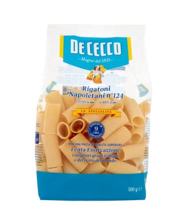 Italian Gourmet E.R. Lot de 8 p tes de Cecco Le specialita' 100 % italien Rigatoni Napoletani N 124 500 g + Polpa Italian Gourmet Polpa 400 g