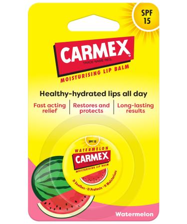 CARMEX Watermelon SPF15 Lip Balm 7.5 g soothes relieves and moisturizes Watermelon 1 piece (1 pack)