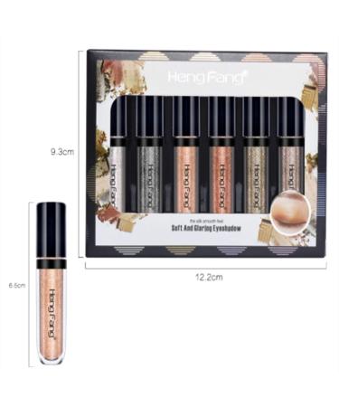 6 Colors Liquid Eyeshadow Set - Metallic Glitter Waterproof & Durable Pigmented Shine - Buy Online on GoSupps.com