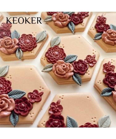 KEOKER Flower Polymer Clay Molds - 12 Pcs Rose and Leaves for Jewelry Making & Earrings Decoration - Buy Online on GoSupps.com