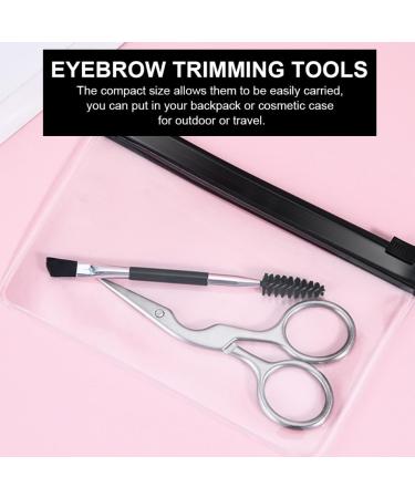 Lot 2 Ciseaux Sourcils Pointus en Acier Inoxydable Brosse Double T te Kit de Soins Sourcils Pr cis pour Maquillage Coupe Poils Nez Outils de Taille Professionnels Usage - Buy Online on GoSupps.com