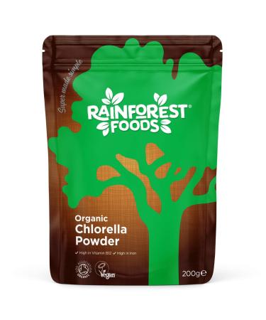 Rainforest Foods Organic Chlorella Powder 200g 200 g (Pack of 1)