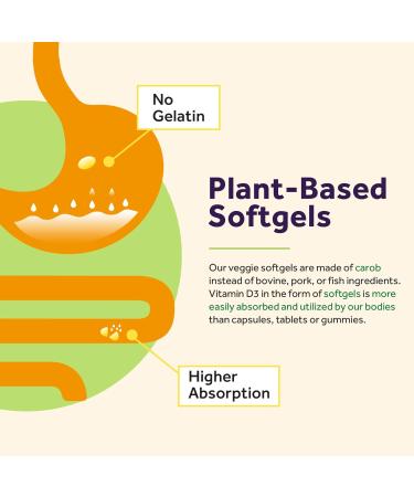 Doctor's Recipes Vitamin D3 10000 IU Bones Teeth and Immune Support Non-GMO No Gelatin Gluten or Soy 120 Vegetarian Softgels 120 Count (Pack of 1) - Buy Online on GoSupps.com