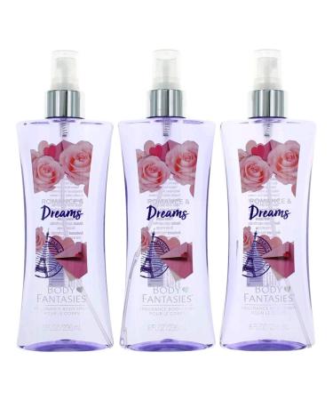 Romance & Dreams by Body Fantasies 3 Pack 8oz Fragrance Body Spray women
