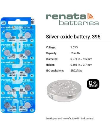 Renata 395/SR927SW Watch Battery - 10 Pack 0% Mercury | High-Quality International Shipping - Buy Online on GoSupps.com