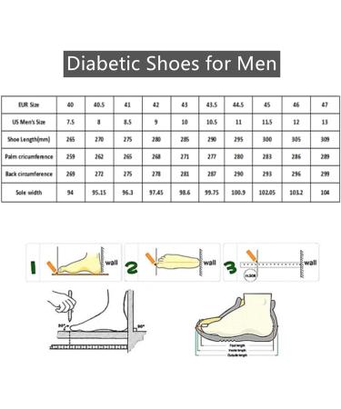 ZGDG Men's Diabetic Edema Shoes - Wide Width Adjustable Closure Non-Slip Sneakers for Swollen Feet - 11.5 Wide Black - Buy Online on GoSupps.com