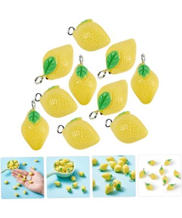 COOLHIYA 10pcs Lemon Pendant Fruit Charm Mini Charms Hawaiian Party Favors Lemon Beads Dangle Charms Yellow Lemon Charms Fake Lemon Model Jewelry Making Charms Resin Connector The Summer - Buy Online on GoSupps.com