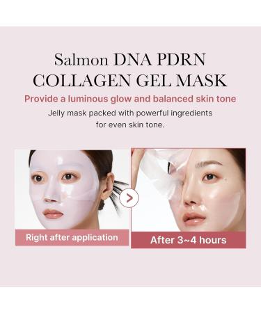 Salmon DNA PDRN Pink Collagen Jelly Gel Mask Overnight Mask for Glowing Skin Firms Hydrates Minimizes Pores & Evens Skin Tone (4 Sheets) - Buy Online on GoSupps.com