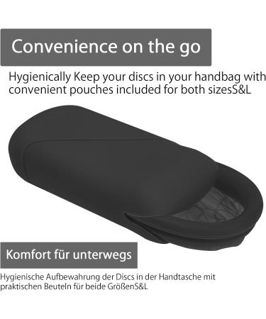 Menstrual Cups 2 Menstrual Disc Moon-Cup Period Cup Moon Cups for Periods Period Cups for Women Conception Cup Tampon Ob Pad & Cup Alternative Medical Grade Silicone Small & Large Sizes (Black) - Buy Online on GoSupps.com