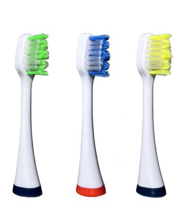 Replacement Heads fit for Smile Bright Store Platinum Sonic Electric Toothbrush Soft Bristles Replacement Brush Heads (3 Pack)