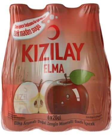 KIZILAY 24 Bottles Natural Mineral Water Mixed Fruit Flavor (Cherry Apple Watermelon Lemon) Rich Mineral Water with Bicarbonate and Sodium 200ml - Buy Online on GoSupps.com