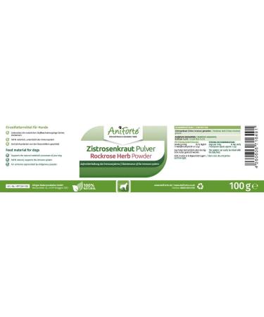 AniForte Dog with Cistus Rose Powder 100g - Natural Cistus Powder Cistus incanus infection blocker with vitamins Cistus strengthens the immune system and promotes metabolism - Buy Online on GoSupps.com