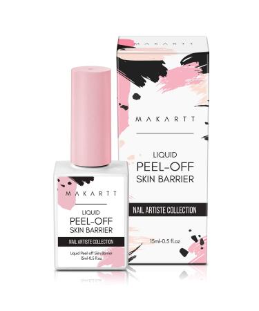 Makartt Latex Nail Polish Barrier Simply Peel Liquid Latex for Nails White Peel Off Liquid Cuticle Protector for Nail Painting Nail Art Liquid Latex Barrier Gel Polish Remover (15ml)