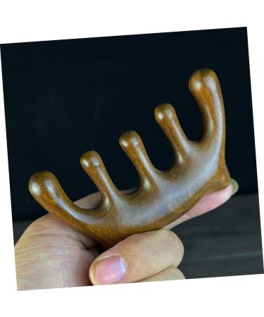 Minkissy Sandalwood Cat Kamm - Wooden Massage Comb & Gua Sha Tool for Hair & Facial Care | Wide Teeth Head Massager - Buy Online on GoSupps.com