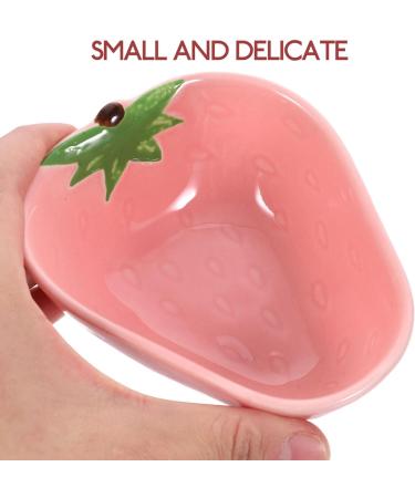 POPETPOP Ceramic Hamster Feeding Bowls Strawberry Pattern Hamster Food Bowl for Guinea Pig Rodent Rat Gerbil Cavy (random color) - Buy Online on GoSupps.com