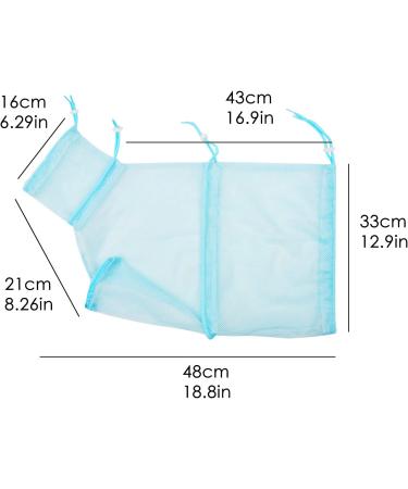 HUKUNY Cat Bathing Bag - Adjustable Breathable Mesh Grooming Bag for Cats & Small Dogs - Anti-Bite & Scratch - Blue - Buy Online on GoSupps.com