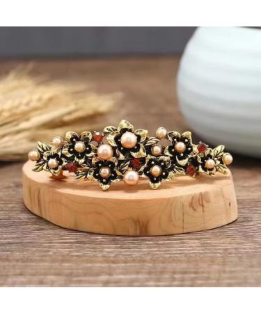 3PCS Retro Rhinestone Flower Hair Barrettes - Elegant Vintage Clips for Women | Stylish Hair Accessories - Buy Online on GoSupps.com