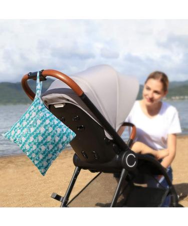 Ceekii Wet Dry Diaper Bags - 3 Pack Reusable Waterproof Travel Pockets for Baby - Perfect for Beach Pool & Gym - Blue - Buy Online on GoSupps.com