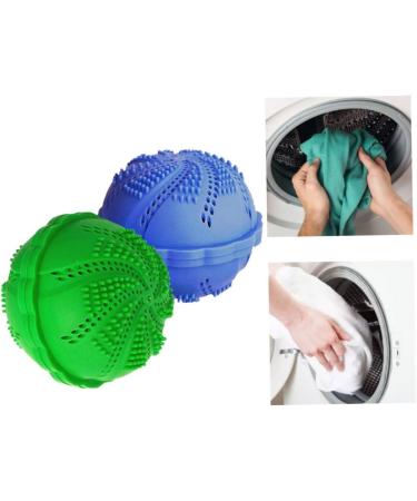 SWEETBIUTI Laundry Balls Washing Machine Ball Laundry Washing Machine Clean Eco-Friendly Decontamination Silicone Washing Balls Set for Liquid Detergent Blue Green 2PCS - Buy Online on GoSupps.com