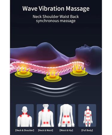 McBean Home Massage Blanket & Body Heating Pillows | 3-in-1 Use 9 Intensity Levels Wave Vibration for Ultimate Relief - Buy Online on GoSupps.com