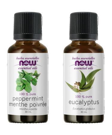 Now Peppermint Oil Liquid 30ml and Now Foods Eucalyptus Essential Oil 30ml