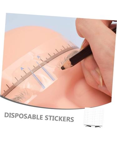 DRESSOOS Eyebrow Stencil 50pcs Eyebrow Positioning Ruler Stickers Eyebrow Mapping Ruler Sticker Eyebrow Drawing Tool Suite 18.00X3.80X0.10CM Blue - Buy Online on GoSupps.com