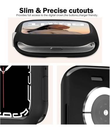BOTOMALL Apple Watch Case 45mm Series 7/8 - Thin Lightweight Black TPU Bumper - Buy Online on GoSupps.com