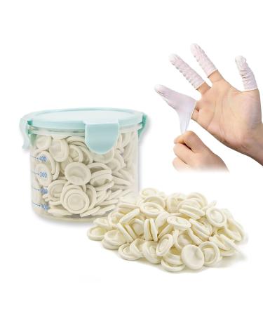Finger Cots Inartato Latex Finger Protectors Rubber Finger Tips Sleeves Toes Gloves Multi-Used for Handmade Beauty Nail Tattoo Electronic Repair Apply (Medium Size 300 Pcs Per Case)