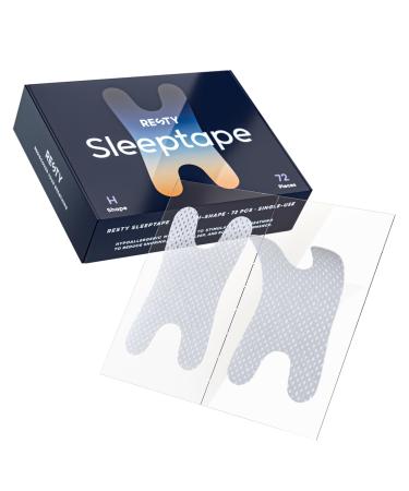 Resty H -Shape Sleeptap Mouthpast Aid for snoring and better sleep - Mouth tape for nasal breathing and better oxygen supply to the blood (72 pieces)