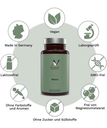 Maca 1500 mg - 180 Vegan Capsules for 2 Months | Additive-Free Lab Tested Made in Germany | Boost Your Vitality Now! - Buy Online on GoSupps.com