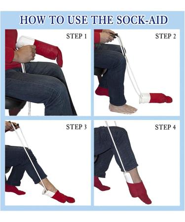 Professional Sock Aid for Elderly | Kcabrtet Sock Helper Tool - Easy Stocking Pusher & Pulling Aid Device - Buy Online on GoSupps.com