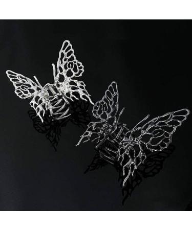 Women Hair Claw 2pcs Exquisite Butterfly Hair Claw Clip Elegant Hair Styling Clip Nonslip Ponytail Clip Trendy Headwear style2 - Buy Online on GoSupps.com