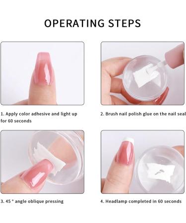 French Tip Nail Stamp 6PCS Nail Art Stamper Kit Clear Silicone Nail Stamping Long Short Jelly Stamper for Nails with Scrapers French Nail Stamper Kit French Tip Nail Tools French Manicure Kit - Buy Online on GoSupps.com