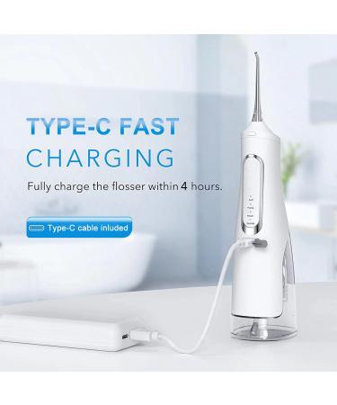 Water Flosser for Daily Teeth Cleaning - Smart Electric Oral Care with 310ML Tank | Portable Oral Irrigator (White) - International Shipping Available - Buy Online on GoSupps.com