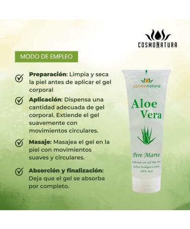 Pere Marve 40140 Aloe Vera Gel 100% - Organic 250ml - Hydrating & Soothing Skin - International Shipping Available - Buy Online on GoSupps.com
