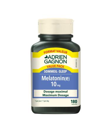 Adrien Gagnon - Melatonin 10 mg Highly dosed For experienced users - Value Pack - 180 Count