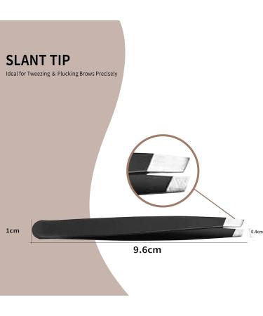 (4-Piece) Professional Stainless Steel Tweezers Set Precision Eyebrows Tweezers for Trimming Eyebrows Debris Ingrown Hairs Facial Hair and Blackheads (4 Different Tweezer Tips Black)(4-Piece) Professional Stainless Steel Tweezers Set Precision Eyebrows Tw - Buy Online on GoSupps.com