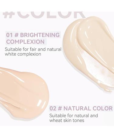 LXZJJM 3-in-1 Soft Skin Foundation for Mature Skin Portable Liquid Foundation with Concealer Brush Seamless Finish Ideal Foundation Makeup for Women (01#Brightening skin tone 8 g) 8 g (Pack of 1) 01#brightening Skin Tone - Buy Online on GoSupps.com