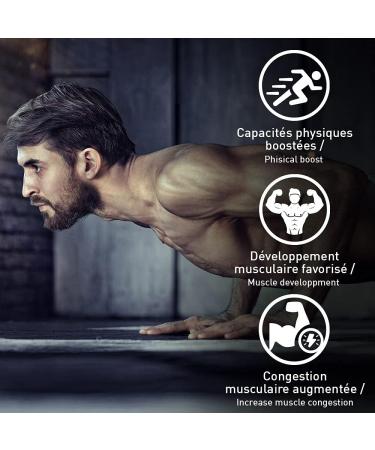 ARGININE MUSCULATION - L-ARGININE ALPHA-KETOGLUTARATE Capsules AAKG 2500 - Special Intense and Effective Sports Training - French Laboratory Eric Favre - Buy Online on GoSupps.com