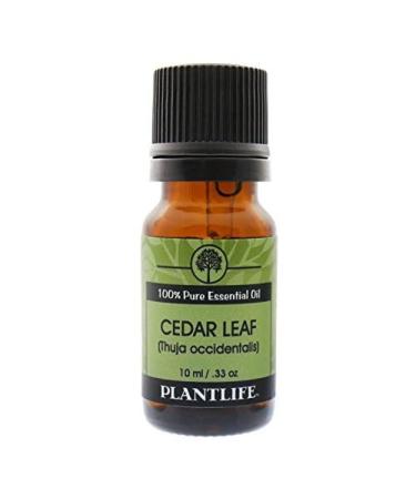 Plantlife Cedar Leaf Aromatherapy Essential Oil - Straight from The Plant 100% Pure Therapeutic Grade - No Additives or Fillers - 10 ml Cedar Leaf 0.34 Fl Oz (Pack of 1)