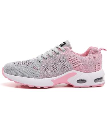 TSIODFO Women's Sport Running Shoes - Grey Pink Gym Jogging Walking Sneakers - Buy Online on GoSupps.com