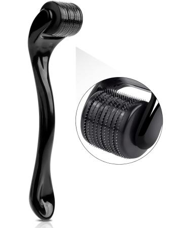URAQT 0.5mm Titanium Derma Roller for Beard Growth and Skin Care - Black - Buy Online on GoSupps.com