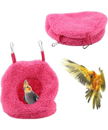 NA 1Pcs Plush Parrots Hanging Nest Bird Nest Bed Plush Bird Hut Berber Fleece Hammock Swing Bed Cave Warm Soft Plush Hammock Hanging Cage Tent for Pet Bird M - Buy Online on GoSupps.com