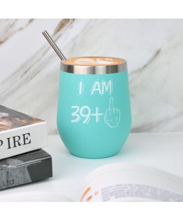 Bokalaka 40th Birthday Gift for Women - Stainless Steel Winegrowers 350ml Blue - Perfect 40th Birthday Idea - Buy Online on GoSupps.com