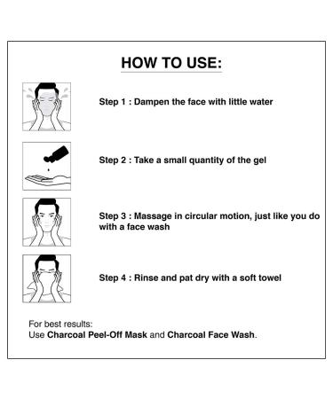 The Man Company Charcoal Cleanser for Oily Skin | Gel Cleanser with Black Pepper & Bergamot | Best Blackhead & Oily Skin Facial Cleanser (3.3 oz) - Shop Internationally - Buy Online on GoSupps.com