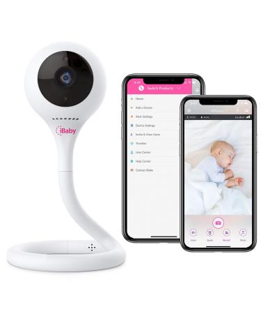 iBaby M2C WiFi Baby Monitor Camera with FHD Audio 1080P with Night Vision Wall Mount Kit Included 2021 Updated Video Audio Quality with Motion Crying Alerts, White M2C with Flexible Tail