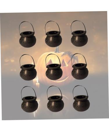 OFFSCH 9 Pcs Large Cooking Pot Halloween Candy Holder Mini Halloween Pumpkin Bucket Black Halloween Candy Bowl Halloween Candy Stands Cauldron Halloween Pendants Decorations Props Skull - Buy Online on GoSupps.com