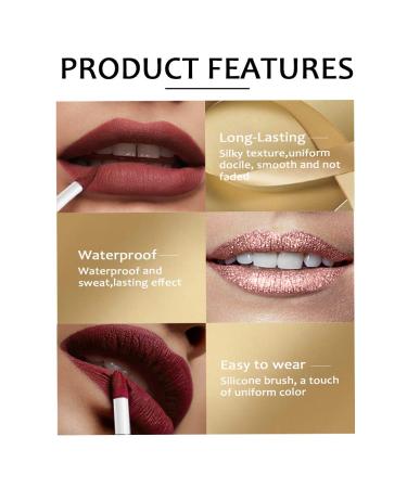Coosa Beauty Glitter Liquid Lipstick Set - 12 Colors, Waterproof, Long Lasting | Colourful Lip Gloss Set (12 PCS) - Buy Online on GoSupps.com