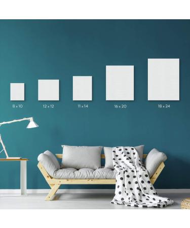Arteza 12x12 Stretched Canvases for Painting - Pack of 8 | 100% Cotton, Gesso-Primed | Ideal for Acrylic & Oil Painting - Buy Online on GoSupps.com